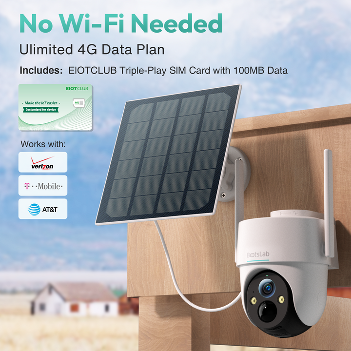 Botslab 4G LTE Security Camera Wireless Outdoor