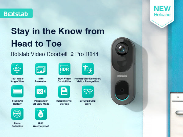 Botslab Video Doorbell Camera Wireless