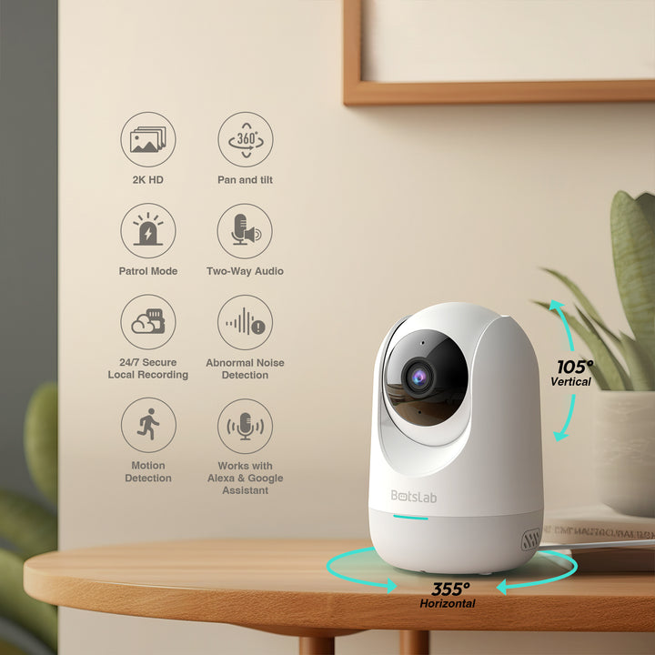 Botslab Smart Pan Tilt camera with 2K