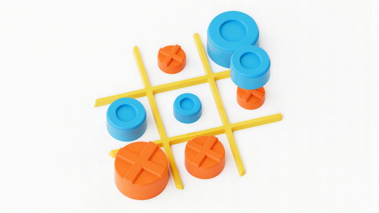 GiiKER Tic-Tac-Toe Bolt , 3-in-1 Handheld Puzzle Game Console